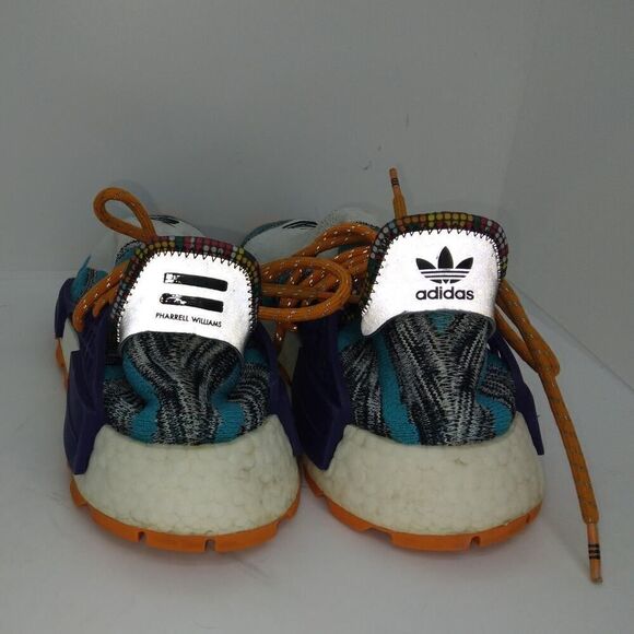 Adidas Pharrell X NMD Human Racer Trail Solar Mens Pre-owned Sneakers- sz. 8 1/2 - Picture 4 of 5